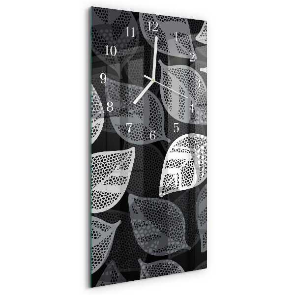 Horloge rectangulaire verticale Feuilles de plantes