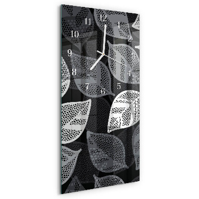 Horloge rectangulaire verticale Feuilles de plantes