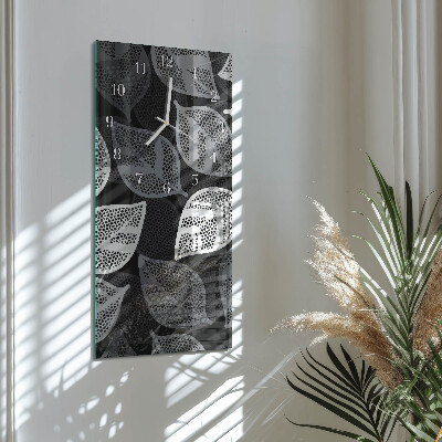 Horloge rectangulaire verticale Feuilles de plantes