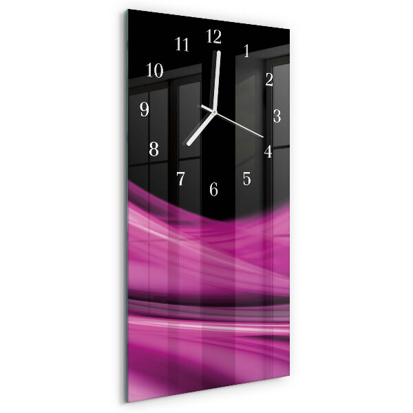 Horloge rectangulaire verticale Lignes abstraites