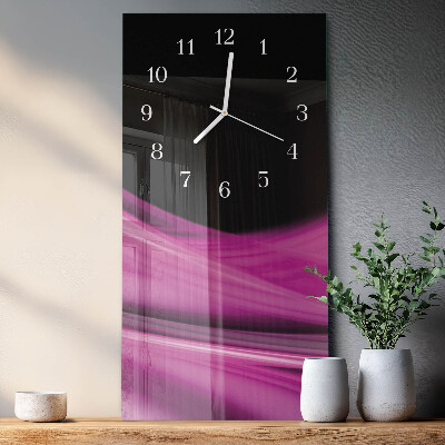 Horloge rectangulaire verticale Lignes abstraites