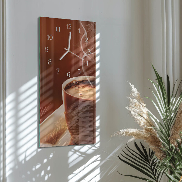 Horloge rectangulaire verticale Café