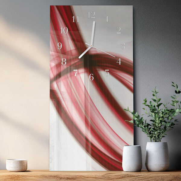 Horloge rectangulaire verticale Lignes abstraites