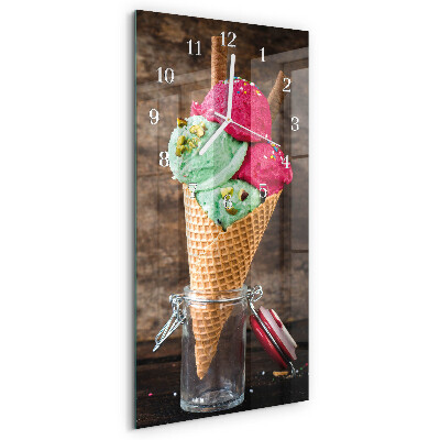 Horloge rectangulaire verticale Glace