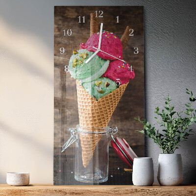 Horloge rectangulaire verticale Glace