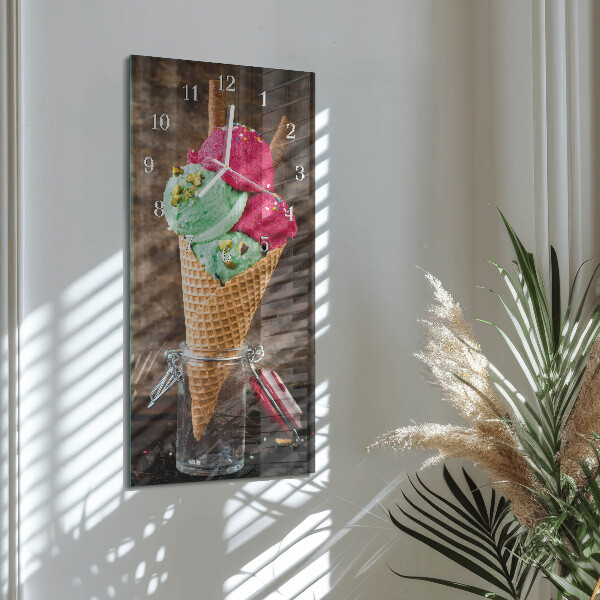 Horloge rectangulaire verticale Glace