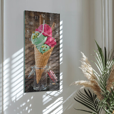 Horloge rectangulaire verticale Glace