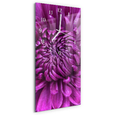 Horloge rectangulaire verticale Pivoine