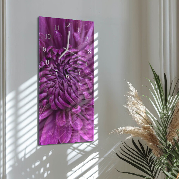 Horloge rectangulaire verticale Pivoine