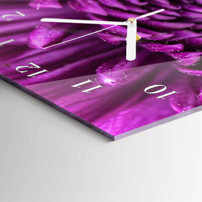 Horloge rectangulaire verticale Pivoine