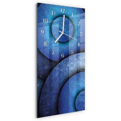Horloge rectangulaire verticale L'art des cercles