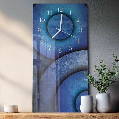 Horloge rectangulaire verticale L'art des cercles