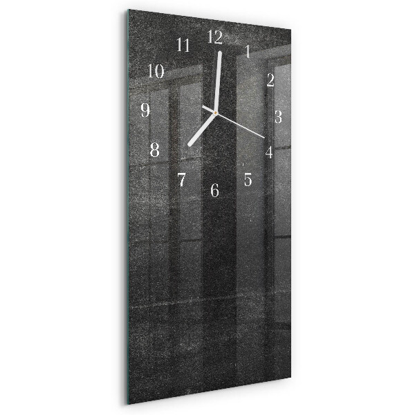 Horloge rectangulaire verticale Graphite