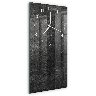 Horloge rectangulaire verticale Graphite