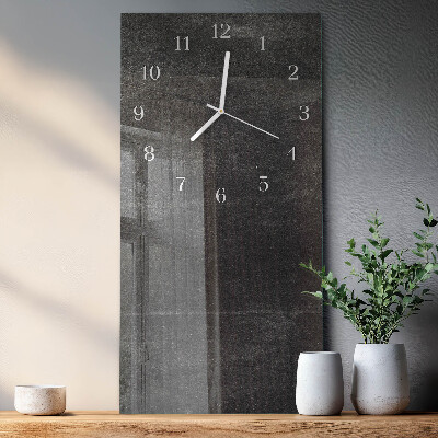 Horloge rectangulaire verticale Graphite