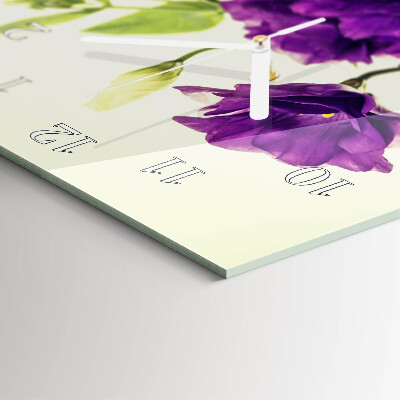Horloge rectangulaire verticale Fleurs