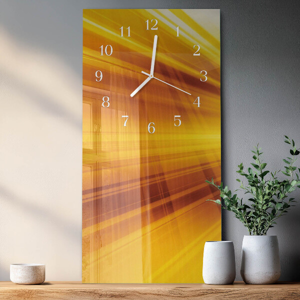 Horloge rectangulaire verticale Rayures