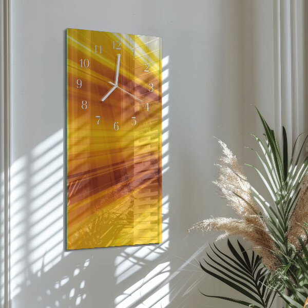Horloge rectangulaire verticale Rayures