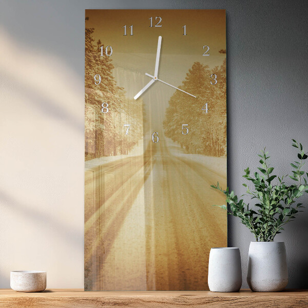 Horloge rectangulaire verticale Loin