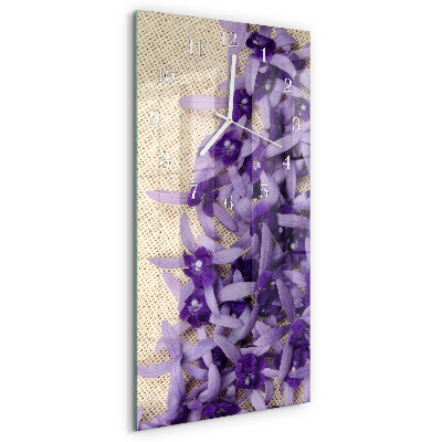 Horloge rectangulaire verticale Lavande