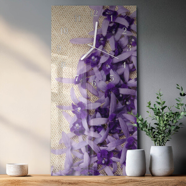 Horloge rectangulaire verticale Lavande