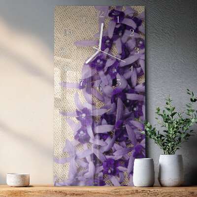 Horloge rectangulaire verticale Lavande