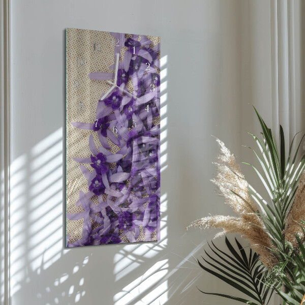 Horloge rectangulaire verticale Lavande