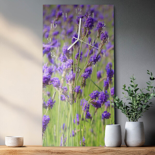 Horloge rectangulaire verticale Lavande
