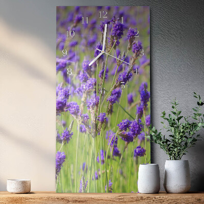 Horloge rectangulaire verticale Lavande