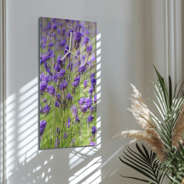 Horloge rectangulaire verticale Lavande