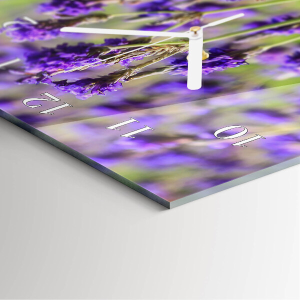 Horloge rectangulaire verticale Lavande