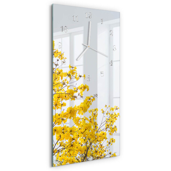 Horloge rectangulaire verticale Arbre en fleurs