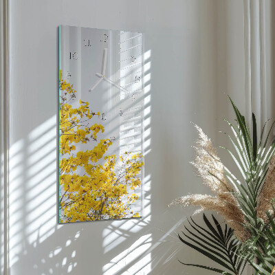Horloge rectangulaire verticale Arbre en fleurs