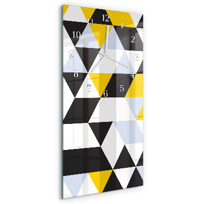 Horloge rectangulaire verticale Triangles