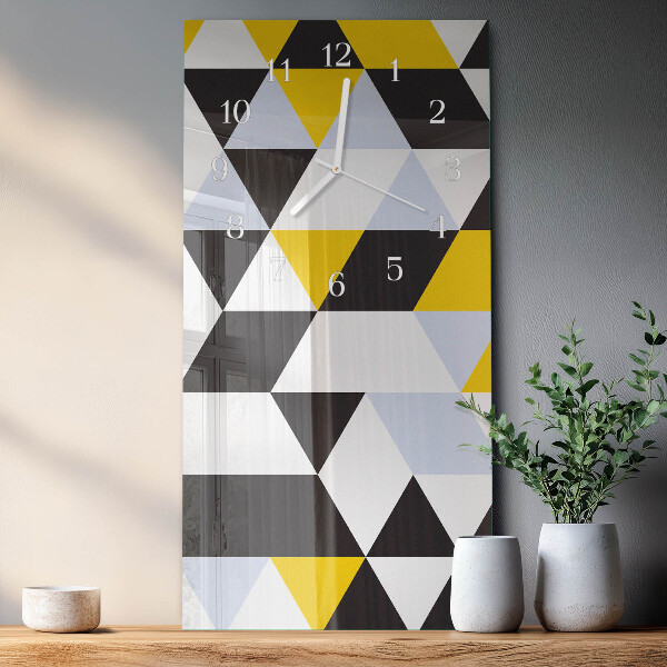Horloge rectangulaire verticale Triangles
