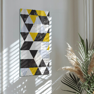 Horloge rectangulaire verticale Triangles