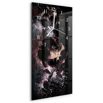 Horloge rectangulaire verticale Fleurs