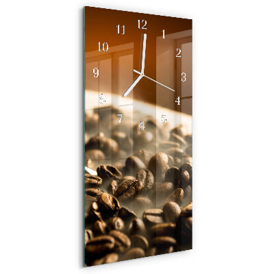 Horloge rectangulaire verticale Café en grains