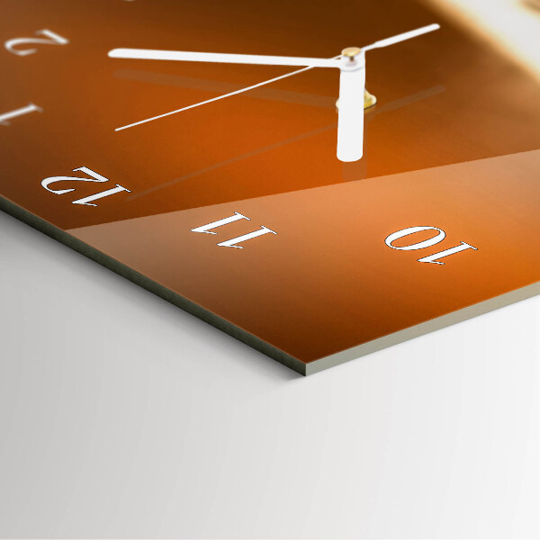 Horloge rectangulaire verticale Café en grains