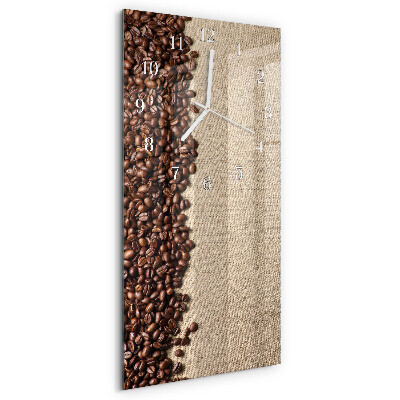 Horloge rectangulaire verticale Café en grains