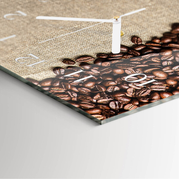 Horloge rectangulaire verticale Café en grains