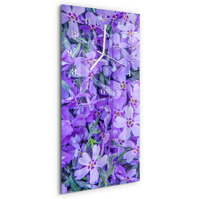 Horloge rectangulaire verticale Fleurs