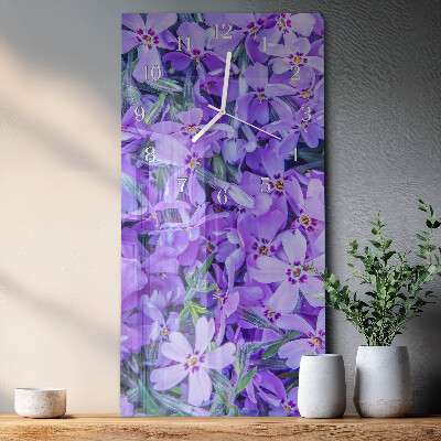 Horloge rectangulaire verticale Fleurs