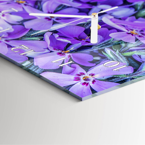 Horloge rectangulaire verticale Fleurs