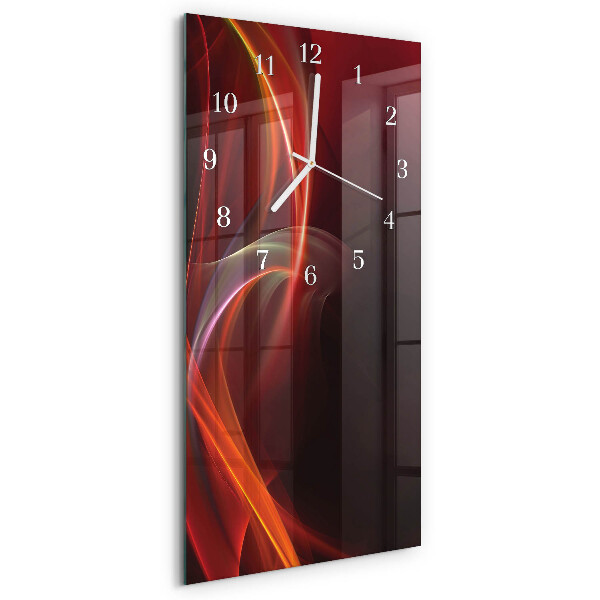 Horloge rectangulaire verticale Lignes abstraites