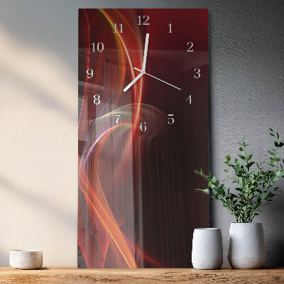 Horloge rectangulaire verticale Lignes abstraites