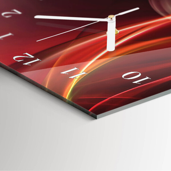 Horloge rectangulaire verticale Lignes abstraites