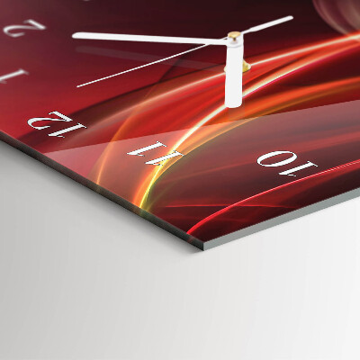 Horloge rectangulaire verticale Lignes abstraites