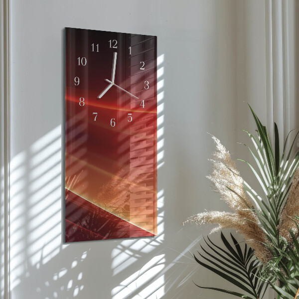 Horloge rectangulaire verticale Abstraction