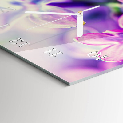 Horloge rectangulaire verticale Fleurs